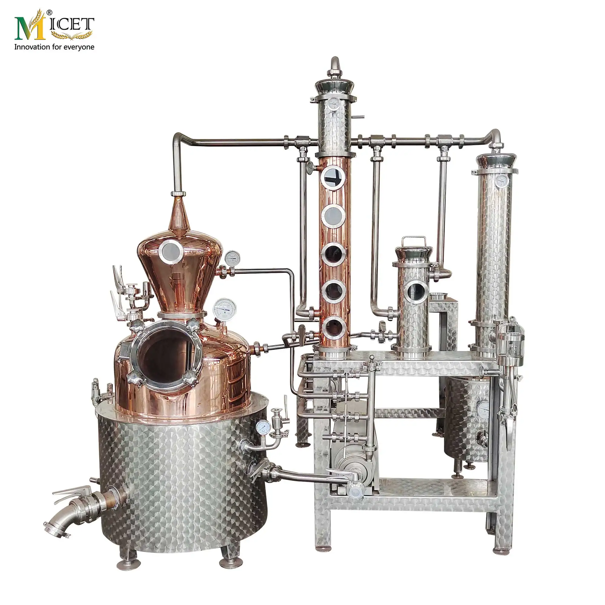 Copper Distillery Equipment 150L Moonshine Alcohol Reflux Column Distiller Gin Whiskey Rum Distilling