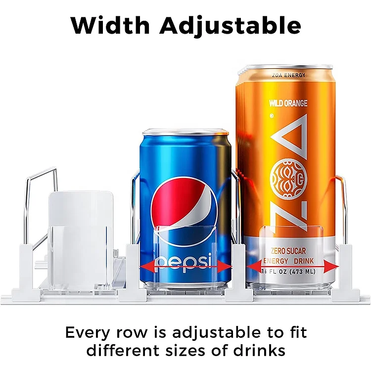 Refrigerator Soda Can Organizer Automatic Pusher Kitchen Water Bottle Holder Supermarket Drink Pusher Cup Storage Rack