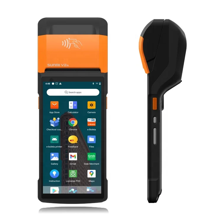 Sunmi V2s Android Pos системный терминал портативный криптоаппарат все в одном