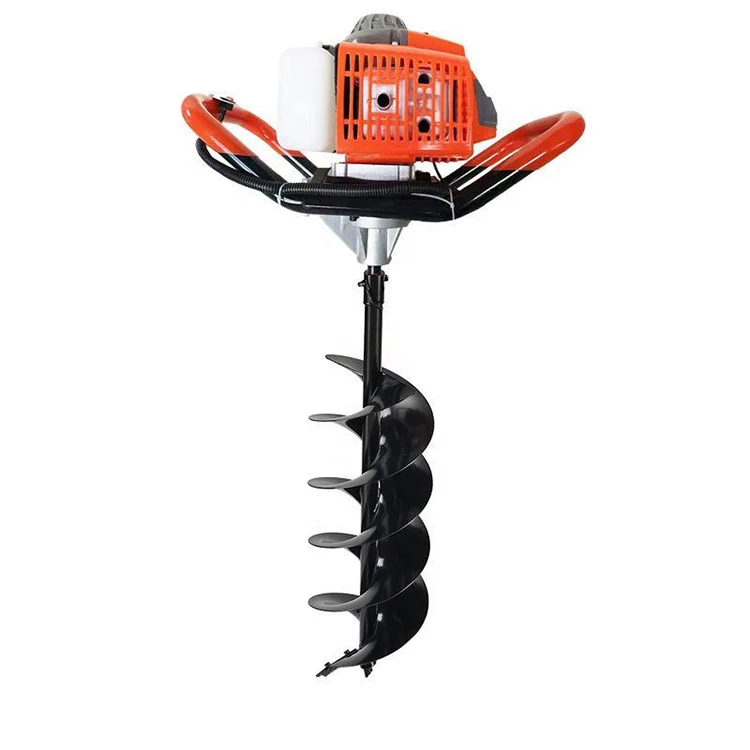 Chinese Gasoline Ground Hole Drilling Machine Tree Planting Earth Auger Hand Held Gasoline Ground Drill