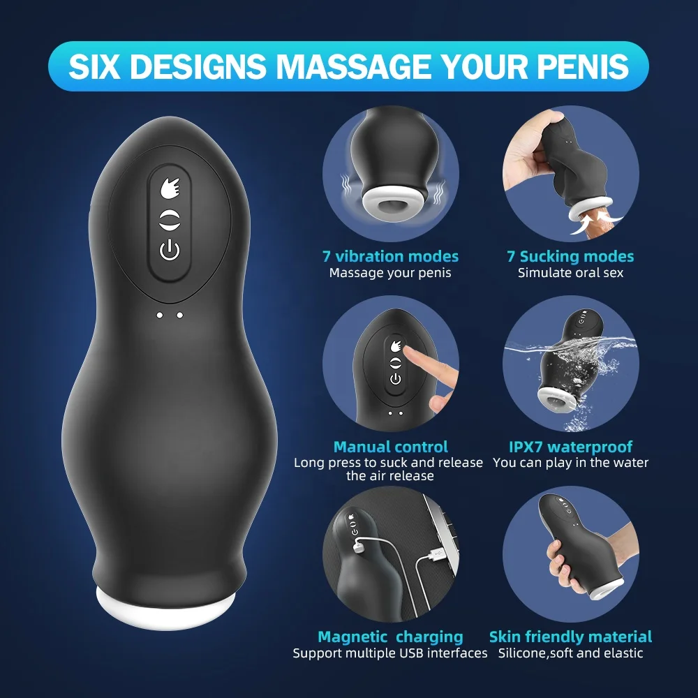 Automatic Male Masturbator Cup Pussy Toys For Men Sex Toys Glans Massager   Penis Delay Lasting Trainer Sex Toys for Man