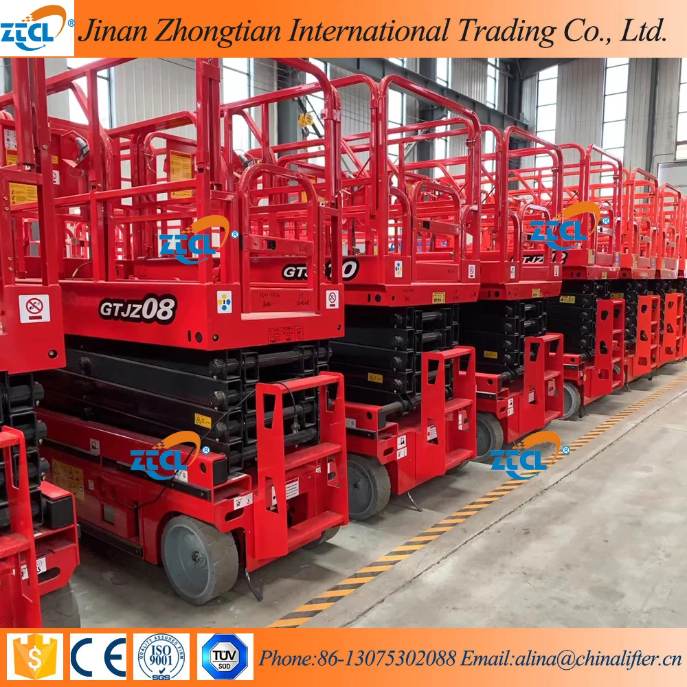 ZTGTJZ 6m 8m 10m 12m 14m 16m automatic Self propelled scissor lifts Mobile Lifter Hydraulic scissor lifts