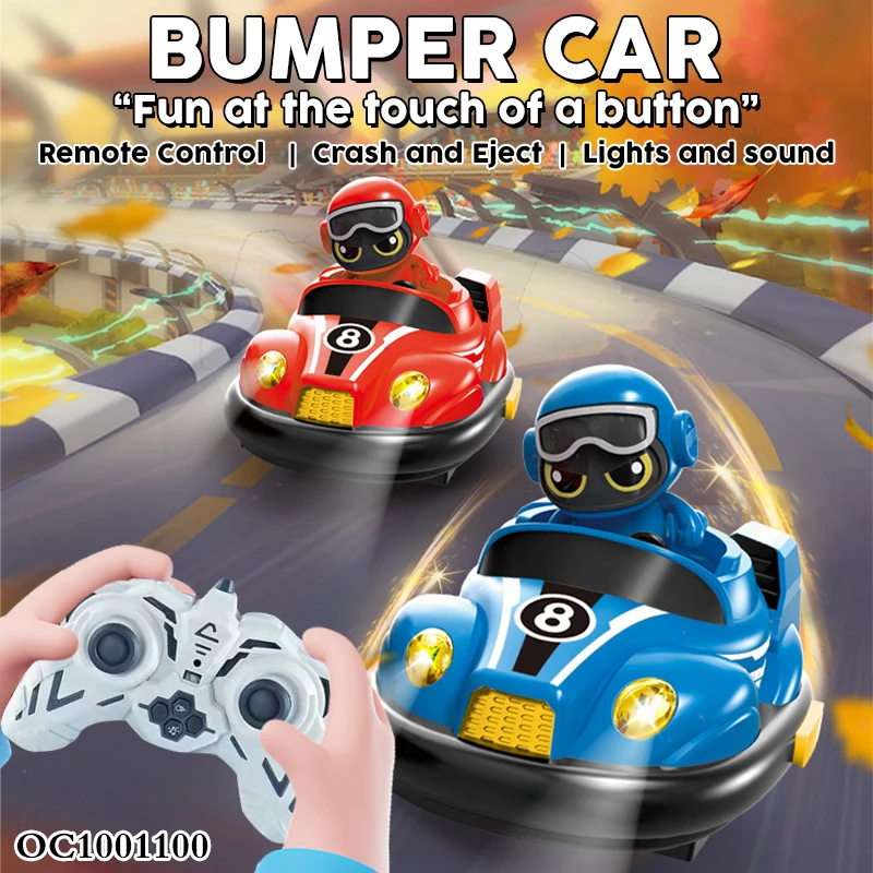 2in1 2.4G Interesting Racing Remote Control Rc Bumper Cars Toy for Kids