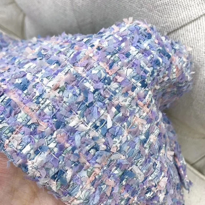 Fantasy Purple Non-Woven Cotton Fabric Tweed Jacket Skirt Background Cloth Clothing Vest Fabric