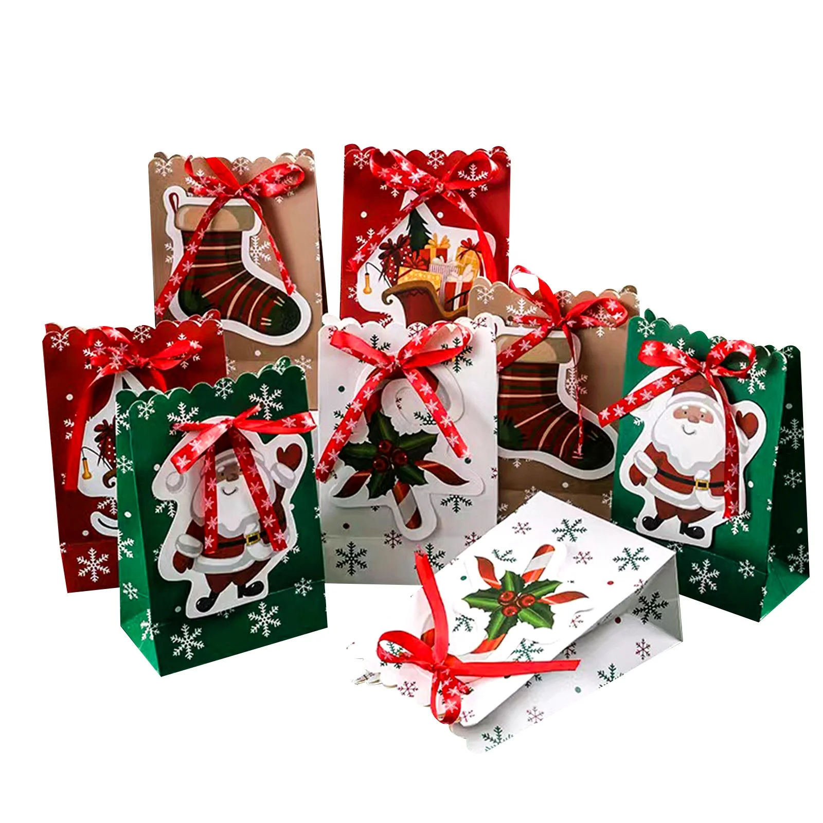 Wholesale Custom Luxury Eco-Friendly Packaging Retail Christmas Gift Bags Shopping Paper Packaging Bag
