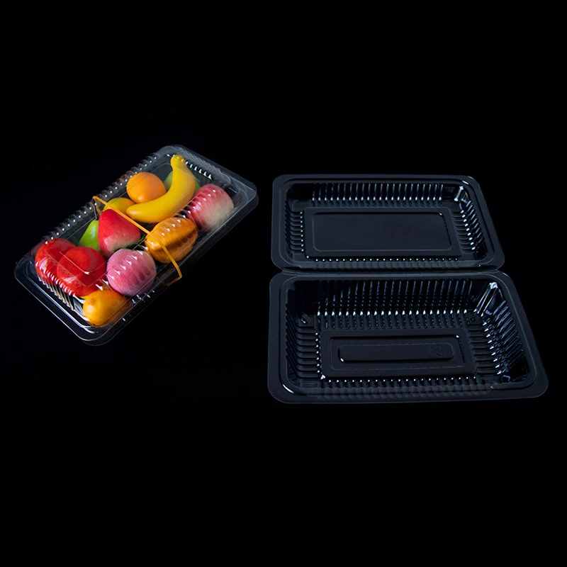 Прозрачная одноразовая пластиковая раскладушка для фруктов суши Овощная упаковка промышленного использования