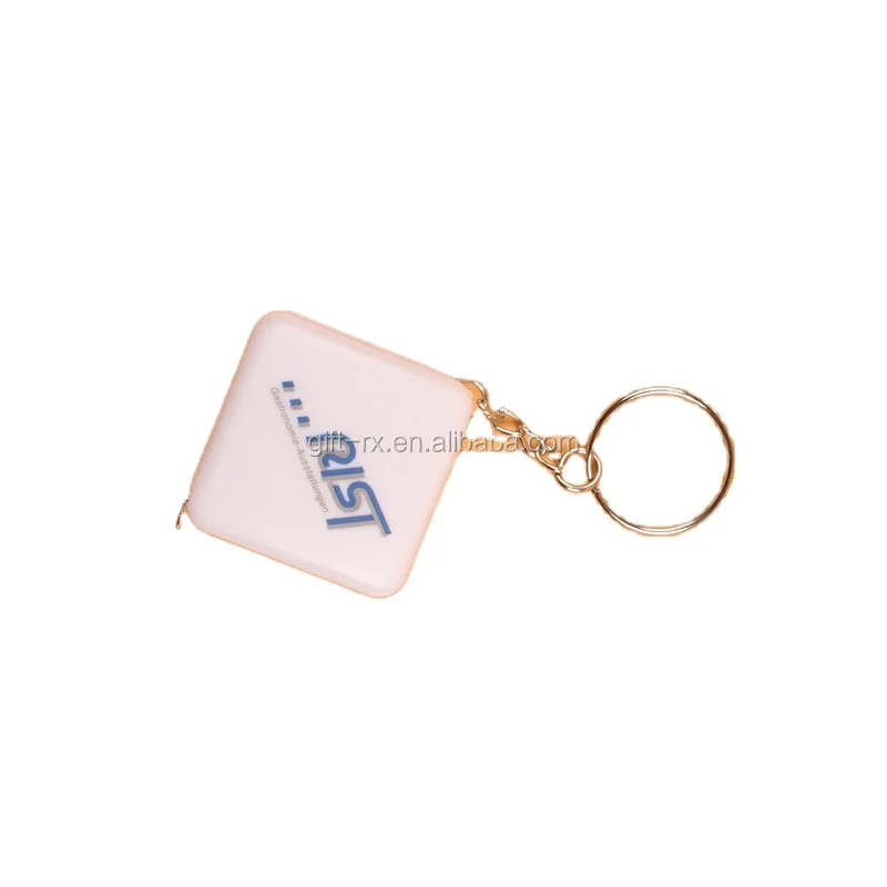 Promotional Mini Plastic Oval Key Ring Tape Measure with Keyring