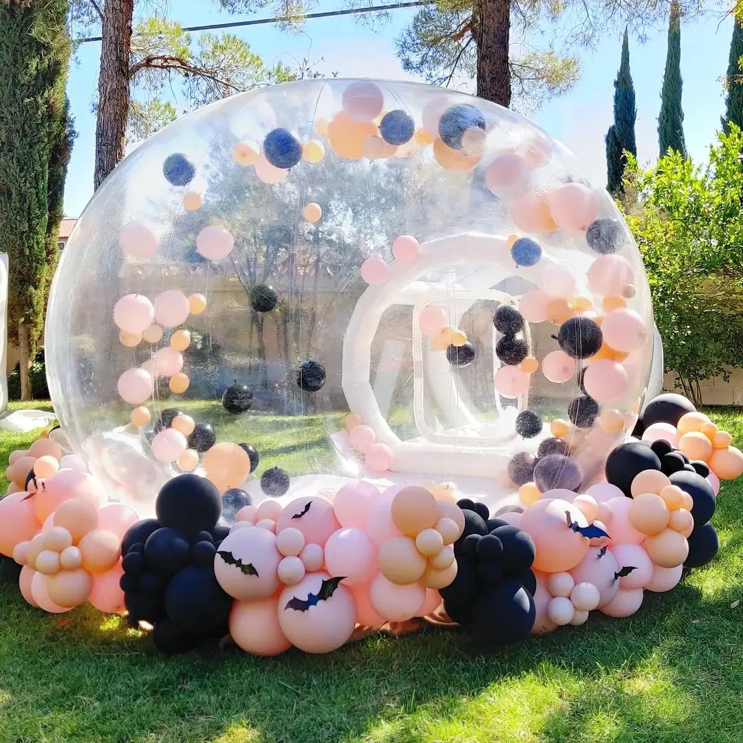 wedding birthday Party rental round Clear Kids Inflatable Crystal Igloo Dome Transparent Inflatable Balloons tent Bubble House