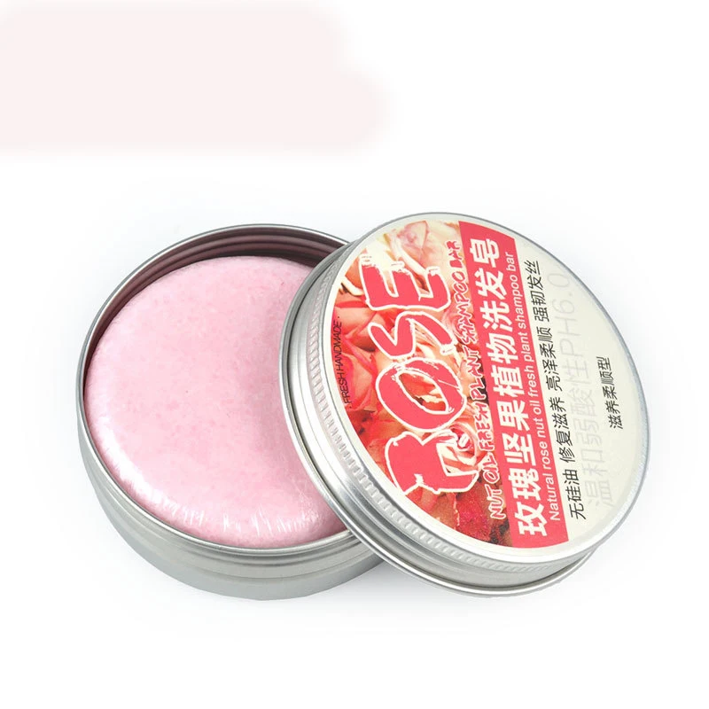 Pink Rose Hair Strengthens Shampoo Bar: Cleanses and Helps Strengthen Weak and Brittle Hair