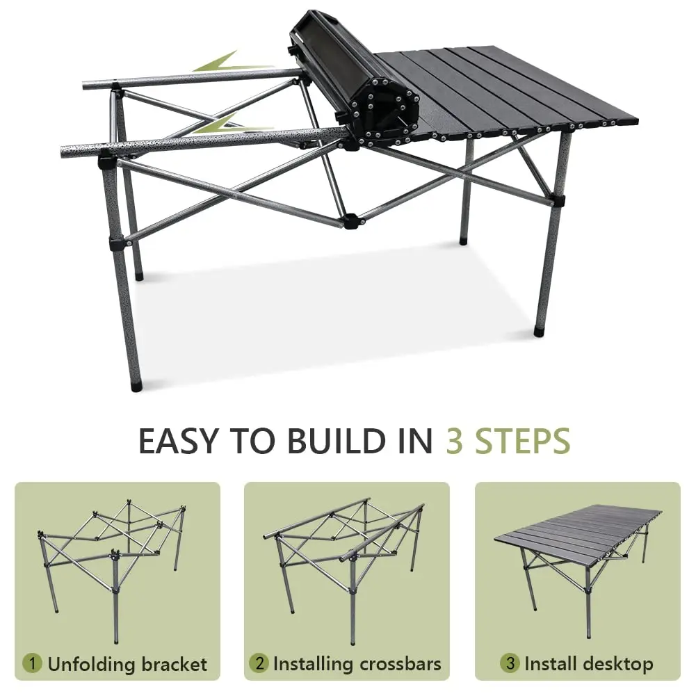 Custom Portable Patio Outdoor Portable Camping Folding Table And Chairs Set