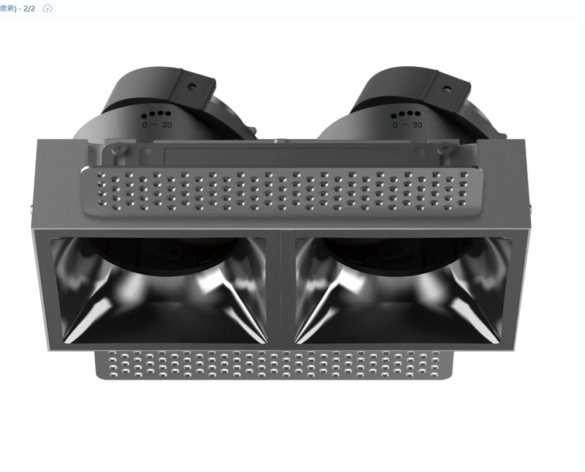 Trimless double downlight 2*MR16 halogen recessed downlight embedded dome light 2*GU10 fixture housing spotlight