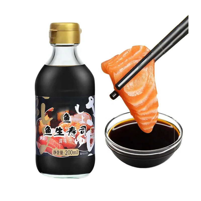 Oem Stabel Quality Guarantee Dark Soy Sauce Flavored Sashimi Soybeans Ingredients Hot Pot Sushi Sauce Sashimi Soy Sauce