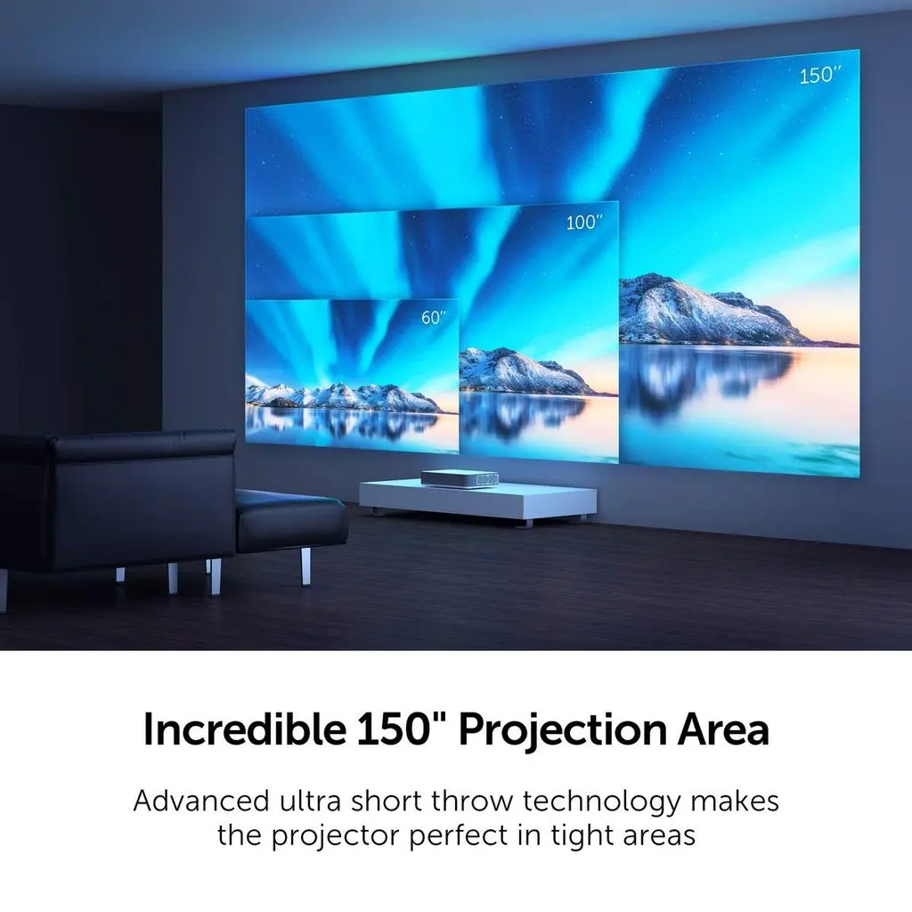 Лазерный ТВ-проектор VAVA 4K UHD проектор для домашнего кинотеатра глобальная версия 2500 ANSI-люмен 4k Черный UST встроенный
