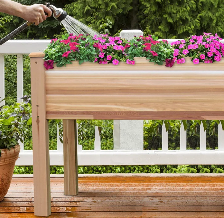 Raised Canadian Cedar Garden Bed Elevated Wood Planter