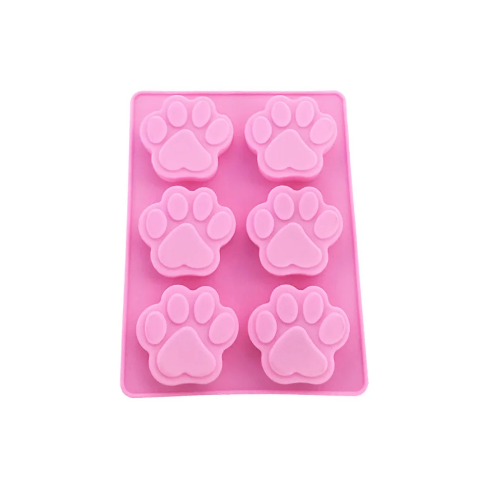 Dog footprint cat paw silicone mould for baking