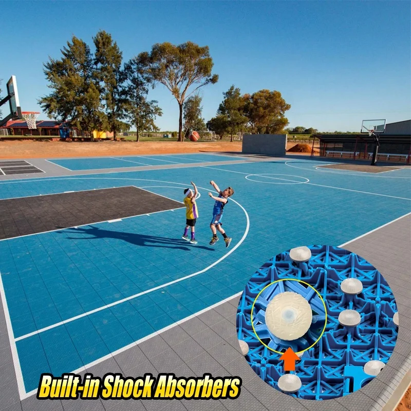 ZSFLOOR pp pvc rubberized outdoor sport court tiles for basketball full court surface plastic tile (1600462944082)