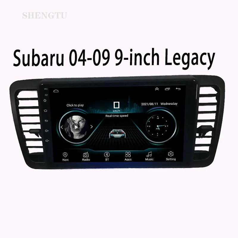 SHENGTU new 10 9 inch 2din car video android system mini tv for car  audio dvd tuner bt mp3 MP5 for SUBARU Legacy 2003-2009