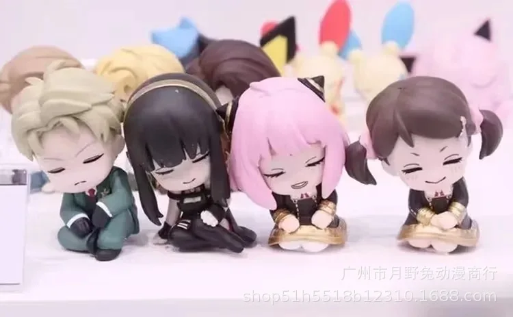 4 Styles SETS Anime  spy X Family Figures Ania Lloyd Fudge  PVC Action Figurine Collectible Model Doll Toys