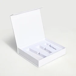 Custom Black With Lid And Foam Insert Luxury Skincare Magnetic Gift Box For Cosmetic Packaging