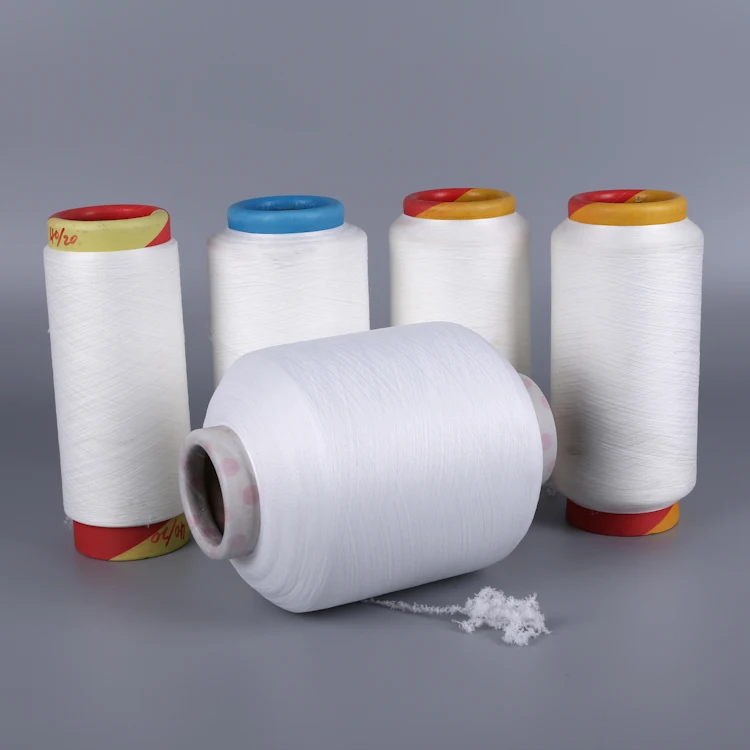 Grade AA  Hot Selling 100% Nylon Raw white Dty Yarn 78d/24f for seamless