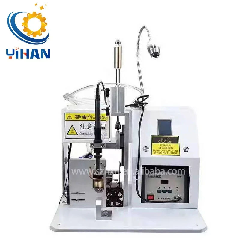 YH-6520 semi automatic electric usb data cable led resistor with wire soldering machine price for led strip light