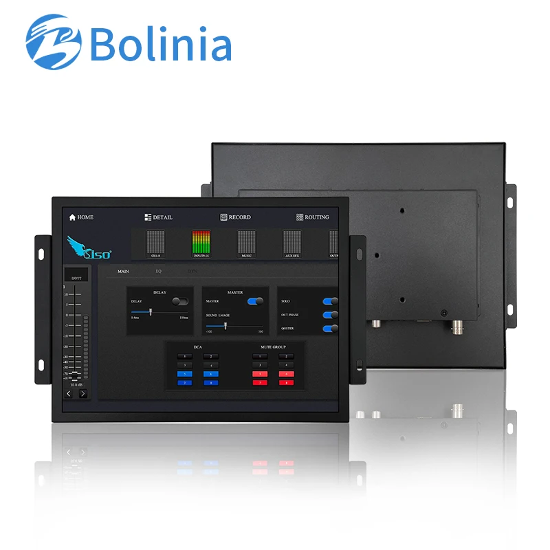 12 inch 800*600 1024*768 HD-MI VGA AV BNC Resistive touch screen Metal Case TFT Open Frame Embedded industrial LCD Monitor