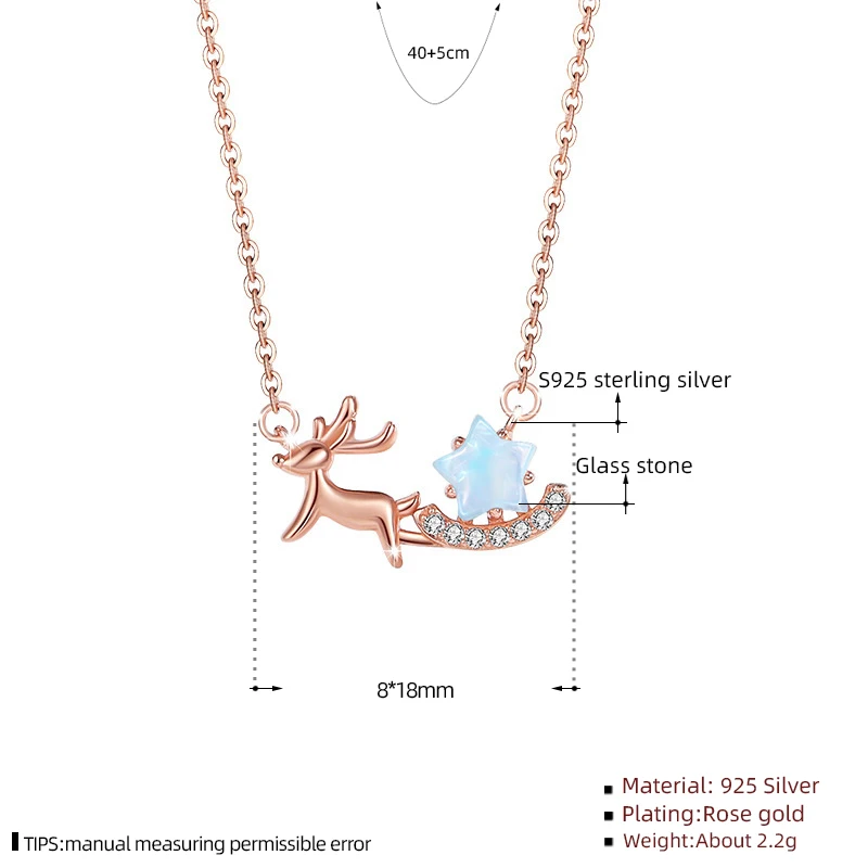 Elk Antler Tassel Pendant Sterling Silver 925 Necklace