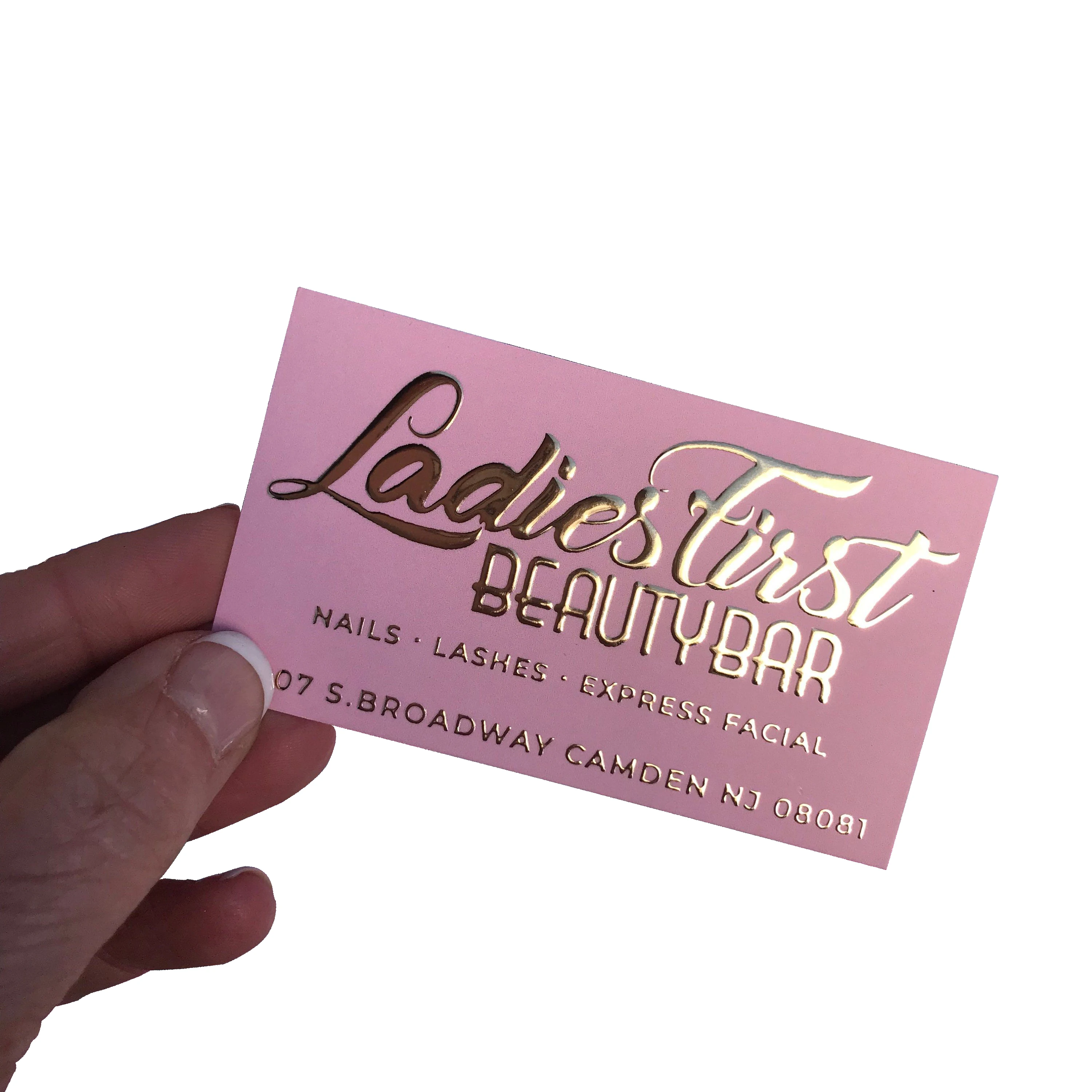 Custom Logo Luxury Raised 3D Embossed Gold Foil Visiting Business Presentation Cards