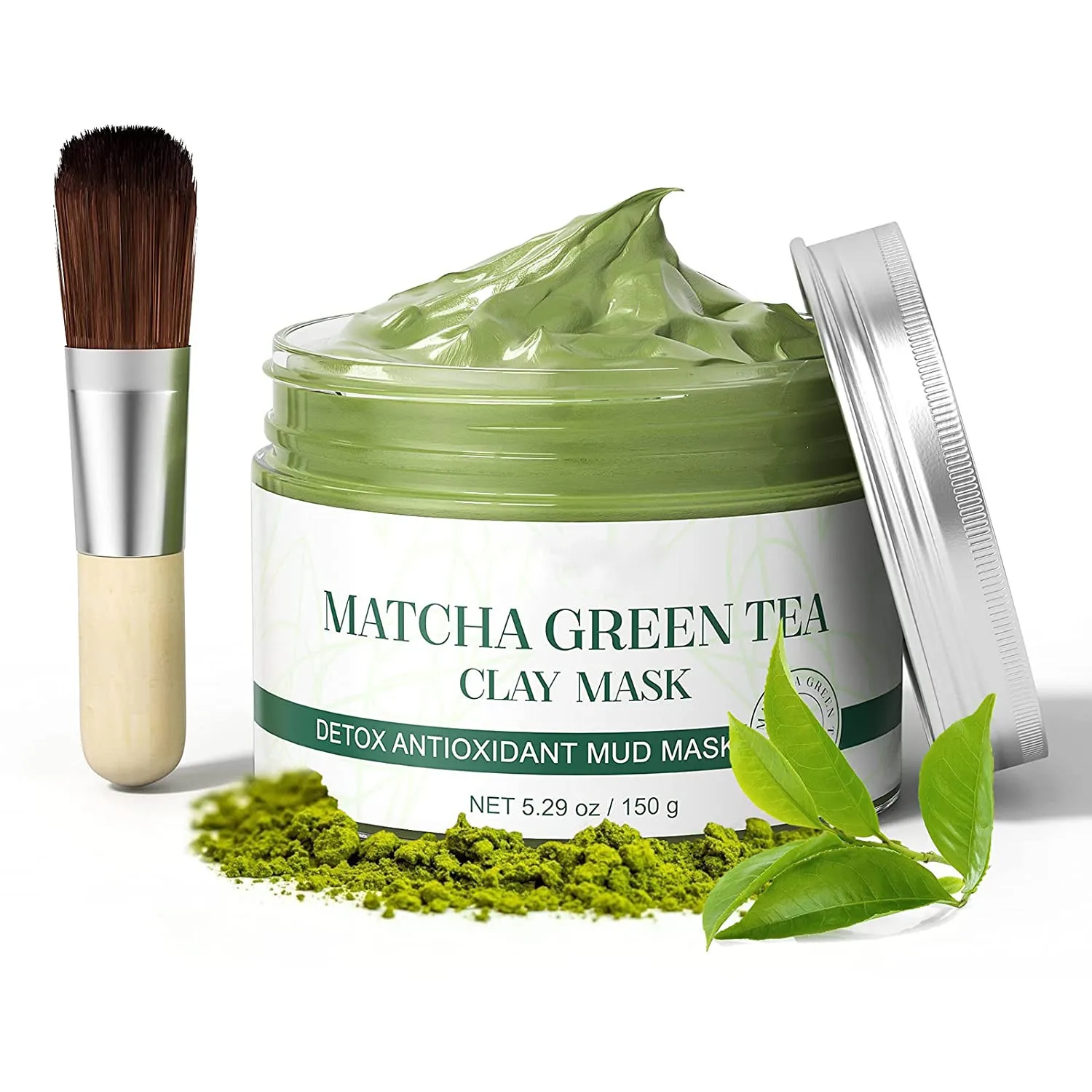 Mid Deep Cleanse Mask Green Face Bentonite Green Clay Matcha Mask Creen Tea Miracle Facial Green Tea Mask For Pore Black Heads