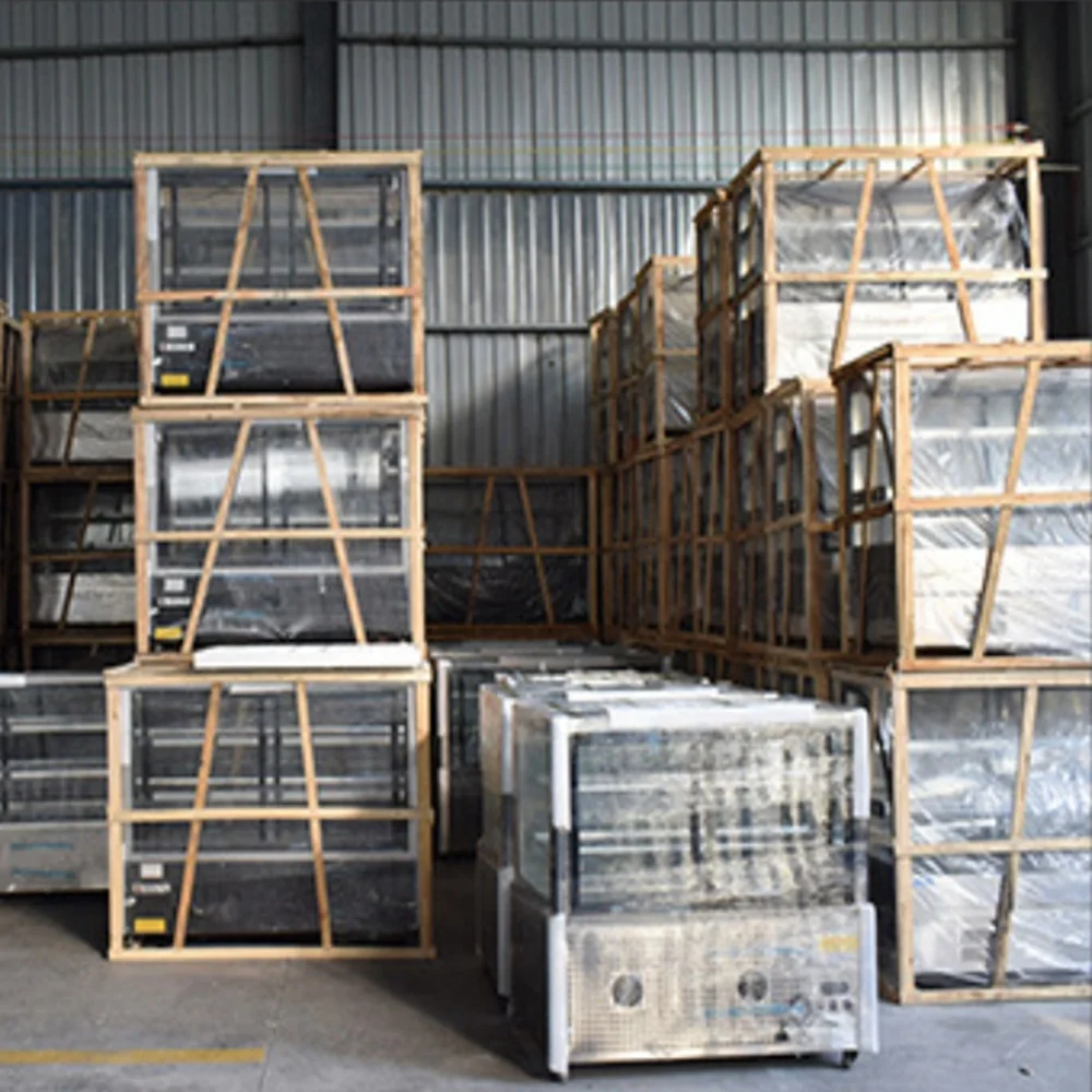 Bakery Cake Refrigerated Showcase Cake Cooler Fridge Round Front and Back Door without Wheel refrigerated showcase for cakes