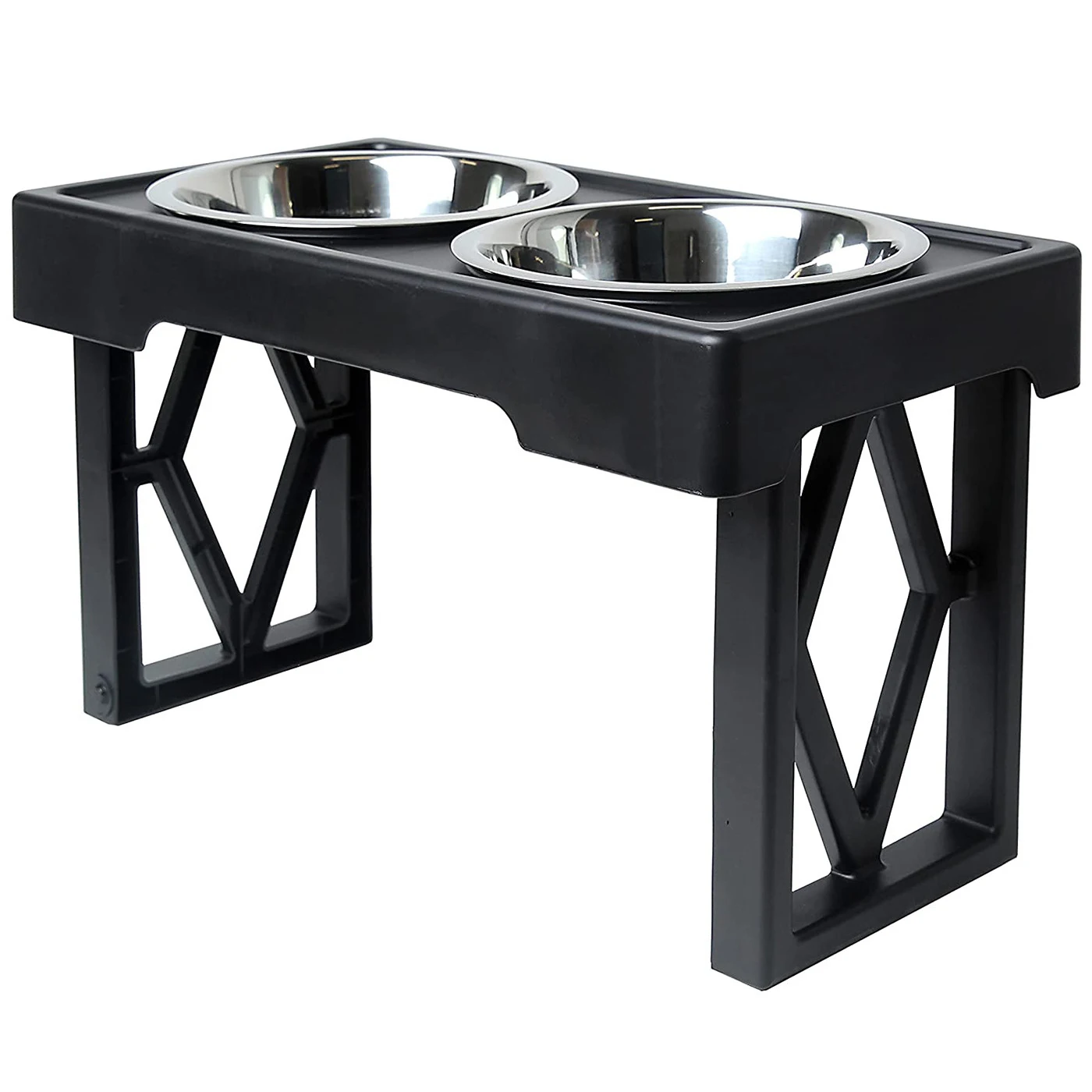 Amazon Top Seller Large and medium-sized dog easy to disassemble stainless steel  elevated dog bowl pet bowl