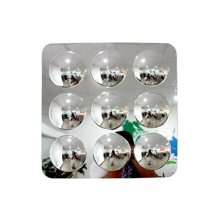 78*78 CM and Customizable  Size 2 mm Thickness Acrylic Plastic Nine-hole  Decorative Convex Mirror
