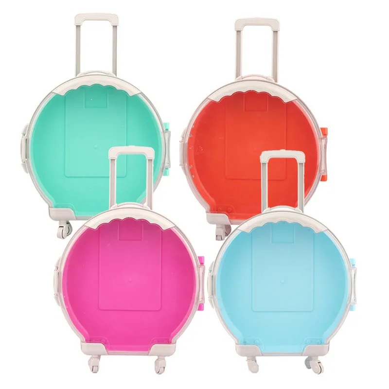 Cosmetics small suitcase box mini luggage case for lip gross eyelash suitcase packaging box vendor