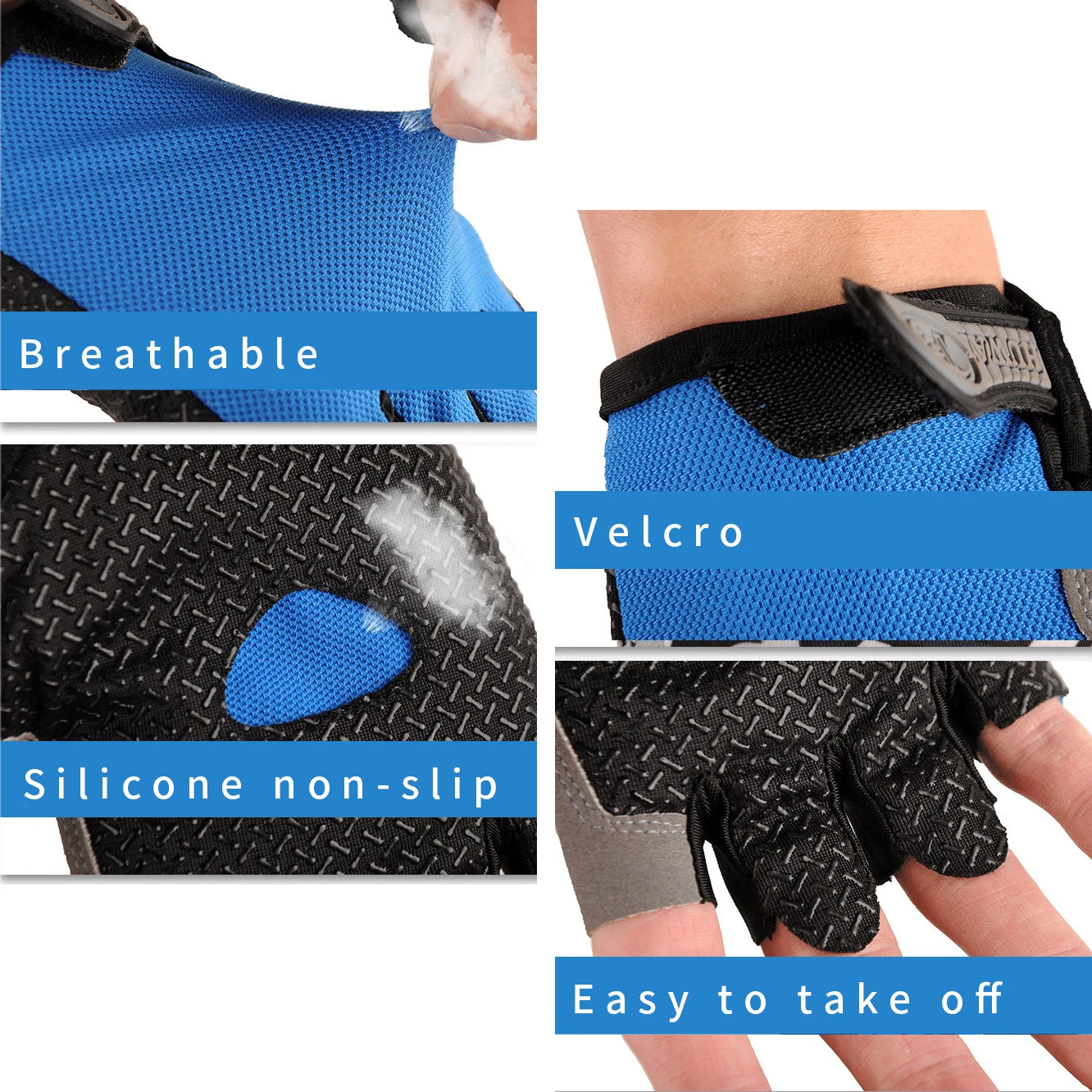 Высококачественные дышащие полупальцевые дешевые женские мужские велосипедные перчатки оптом