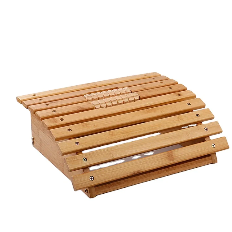 Best Seller Bamboo Foldable Stool For Bathroom With Non-slip Mat Toilet Foot Stool