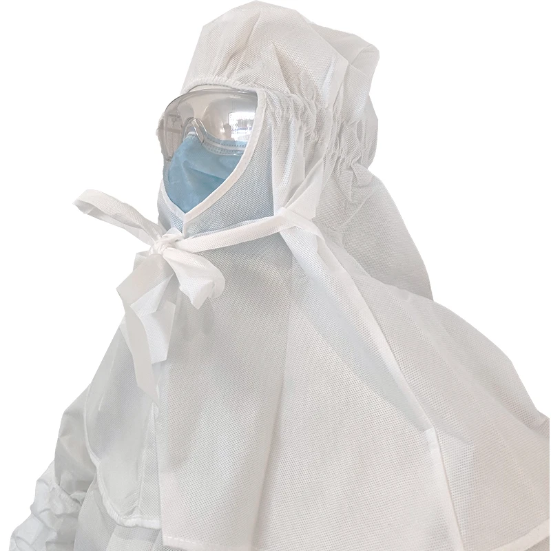 OEM PPE Suit Kit Hat Boot Coverall Overall Protective Gown SMS Breathable Nonwoven Fabric Chemical Resistant Disposable Coverall