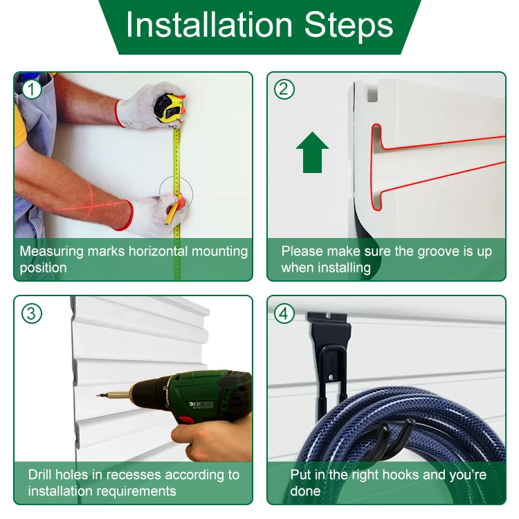 Moisture-Proof Easily Cleaned Hidden Fastener  PVC Wall Panels Slatwall Panel