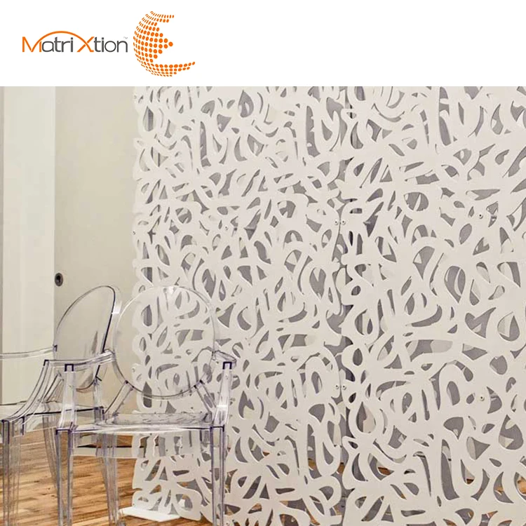 Screen Partition Decorative Room Divider Screen Panel Metal Customized Laser Cut Outdoor Indoor Aluminum American Modern Mig-29