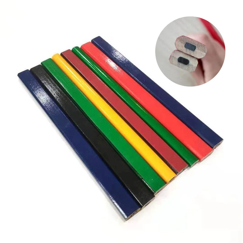 Factory Custom Logo/Color Octagonal Oval  Hb Pencil Building wood material marking Carpenter pencil