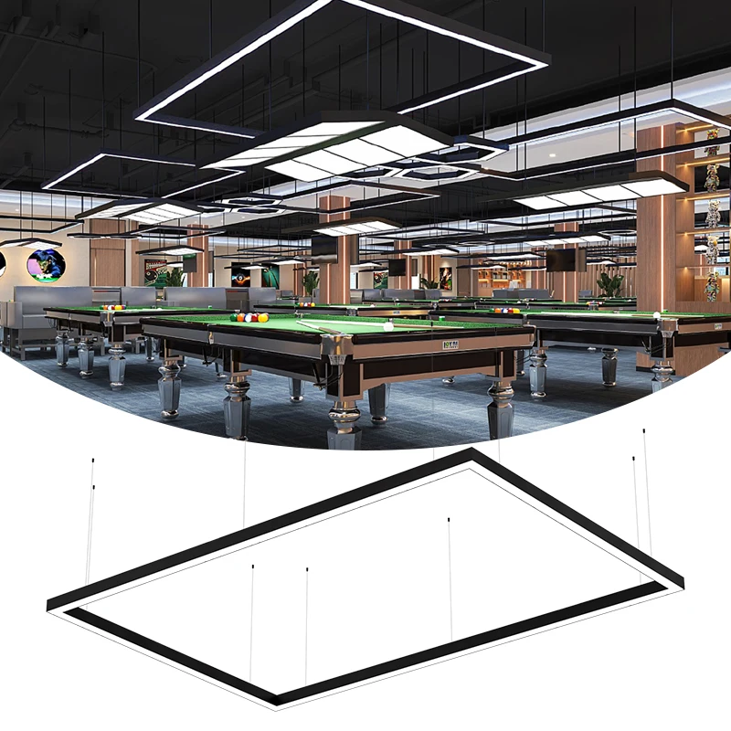 High Brightness Modern Smd2835 Office Commercial Ce Etl Office Barber Seamless Connection Square Led Linear Light