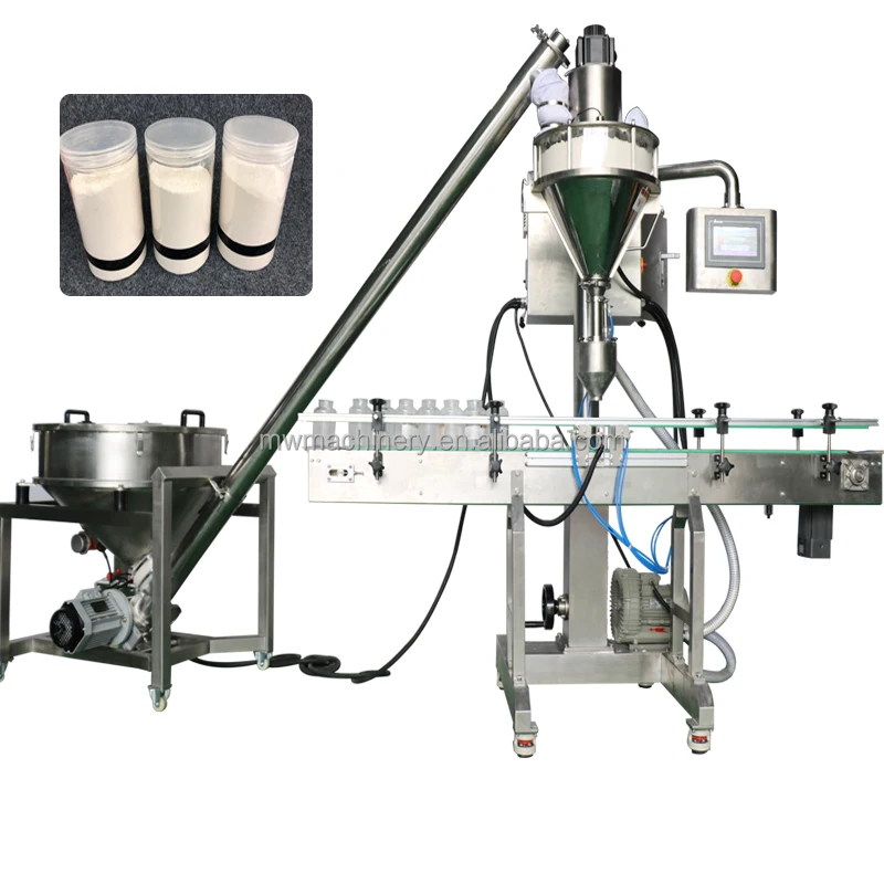 Man-Machine Interface 3 Side Sealing Small Sachet Powder Bottle Filling Machine Moringa Powder Bottle Filling Machine