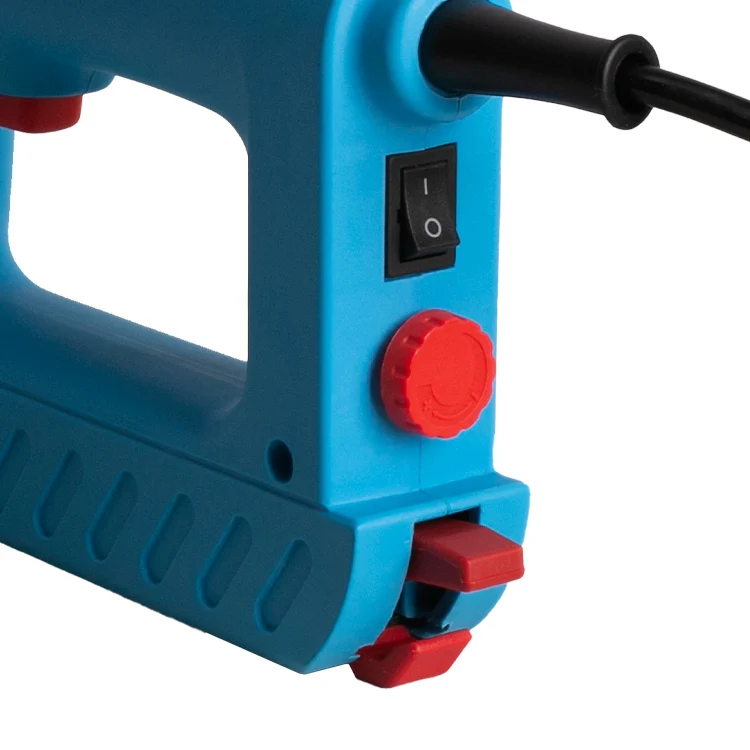 FIXTEC 100PCS Staple 80PCS Nail Impact Adjustable Electric Nailer Stapler Gun