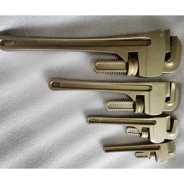 Non sparking tools hdd pipe wrench aluminum bronze 8inch 200mm torque pipe wrench