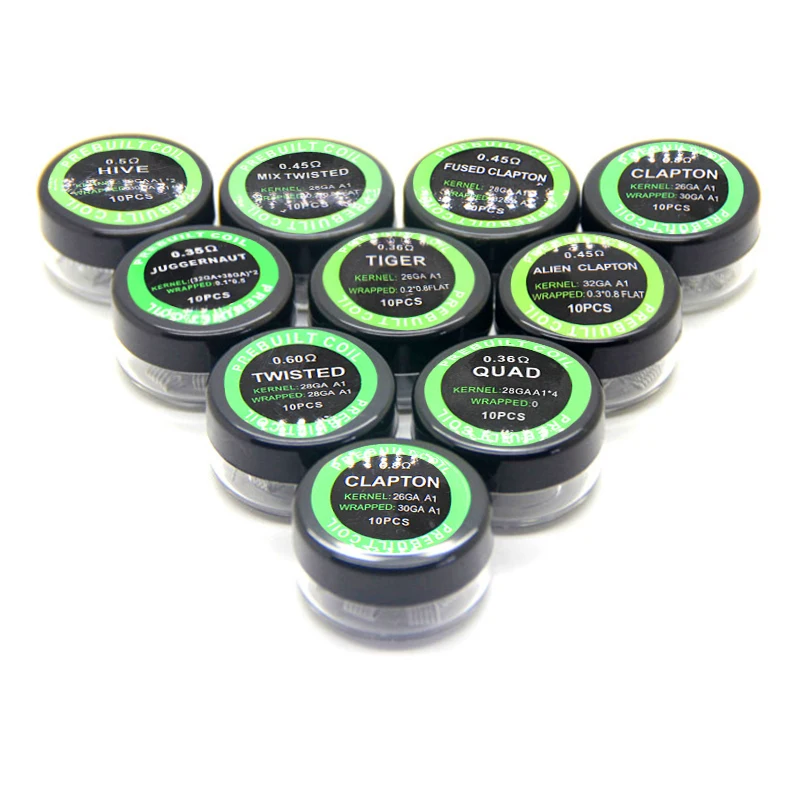  Нагревательная проволока для электронной сигареты Fused clapton готовые витые катушки Alien