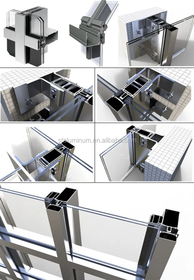Thermal break frame curtain wall curtain pulley system produced by professional factory