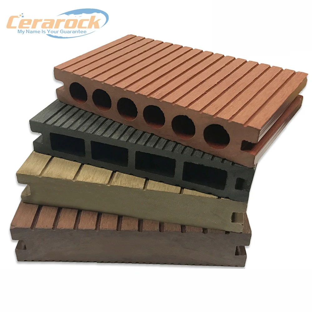 Wood grain embossed waterproof outdoor WPC decking