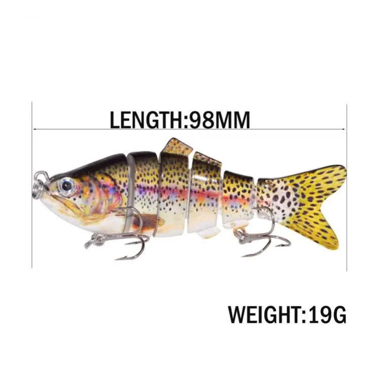 Peche Pesca искусственная 10 см 57 4 г 6 Сегментированная жесткая пластиковая рыболовная приманка электрическая снасти для ловли карпа