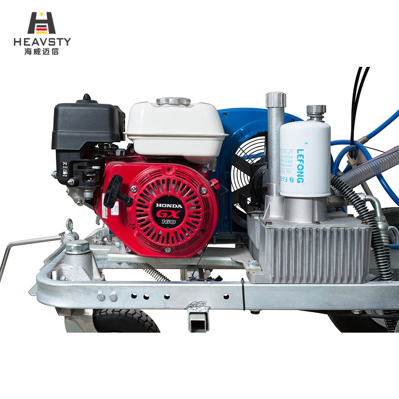 HW-9L  pavement marking and maintenance contractors Hand Push Cold spray road marking street paint machine