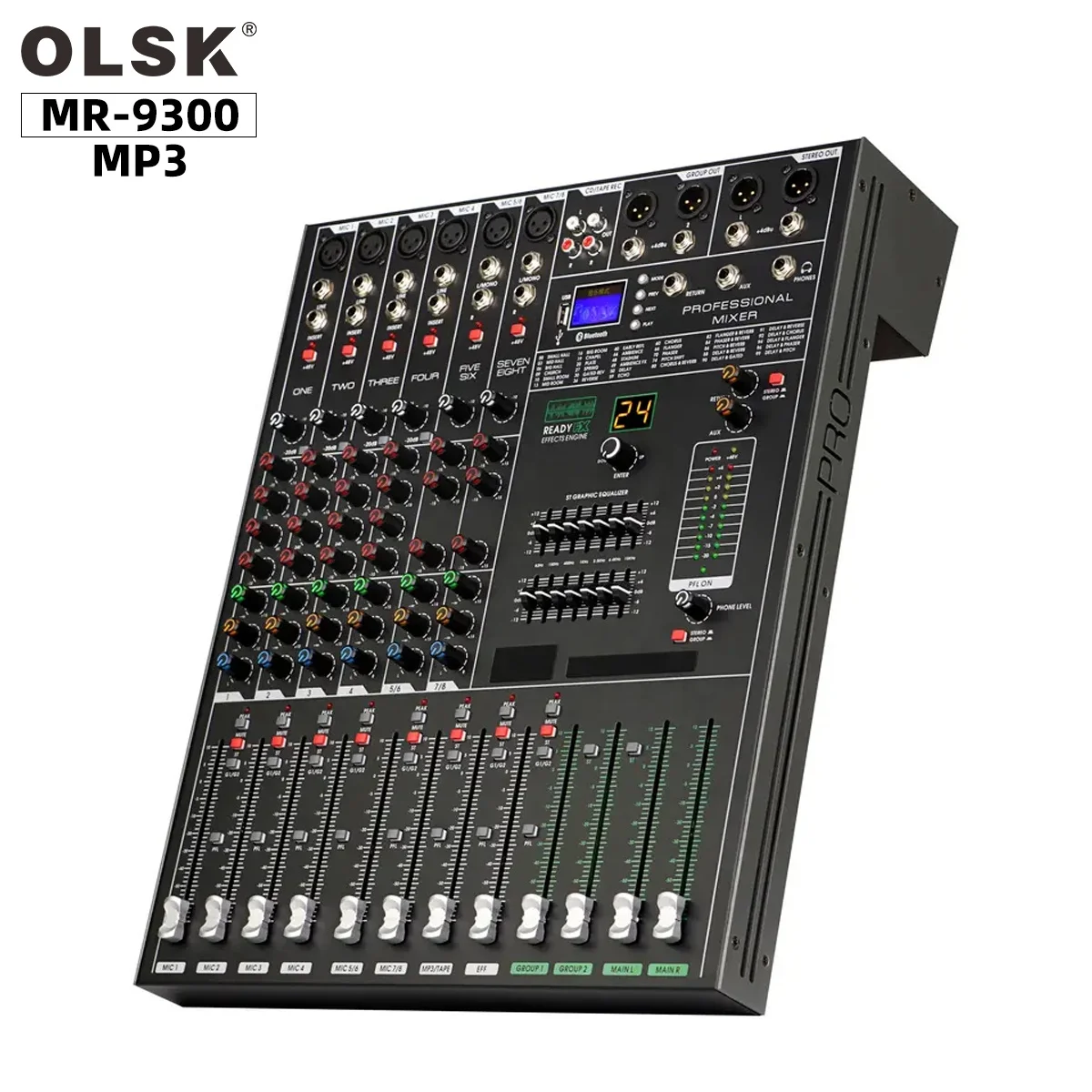 Clavax MR-9300 MR 9300 профессиональный аудио микшер консоль DJ плеер независимый Phantom Power 8 каналов USB Blue tooth