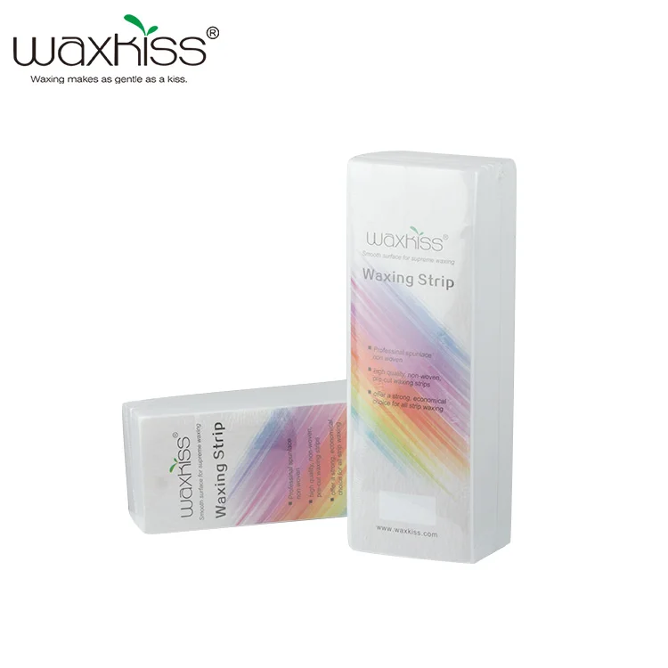 100% Polyester Waxing Strips Nonwoven Spunlace Wax Strips for Hair Removal 100pcs Waxing Strips with Color or Flavor
